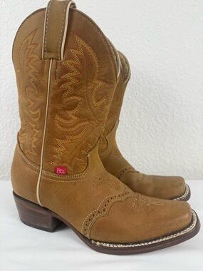 Big Bull | 5700 | Western Cowboy Boots | Tan | Square Toe | Women's 6.5